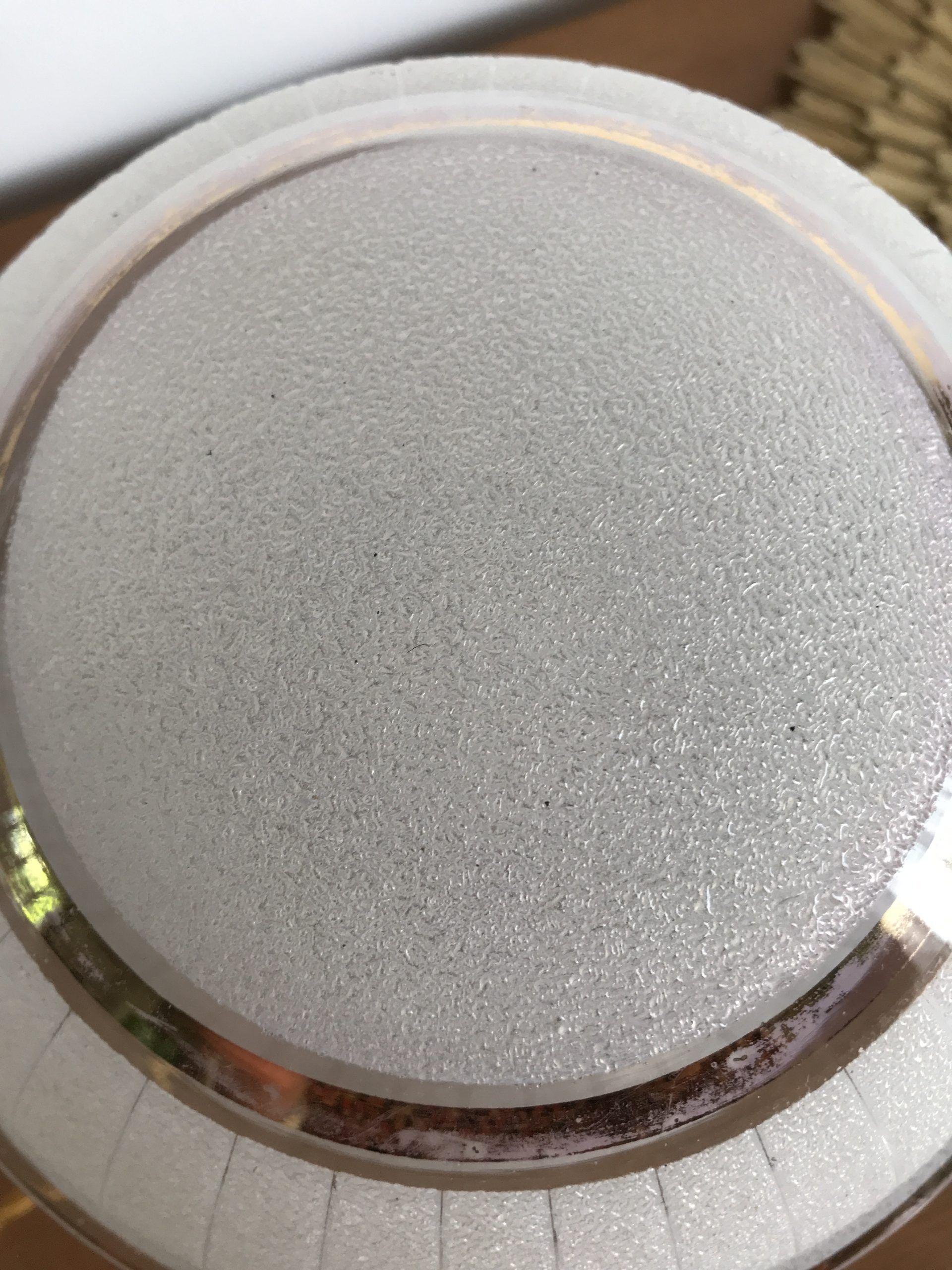 Globe old art deco table lamp in glass and brass support