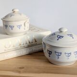Set of 2 vintage ceramic terrines from Saint-Uze, Art Deco.