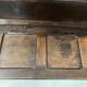 Gothic style carved oak chest bench, 19th century