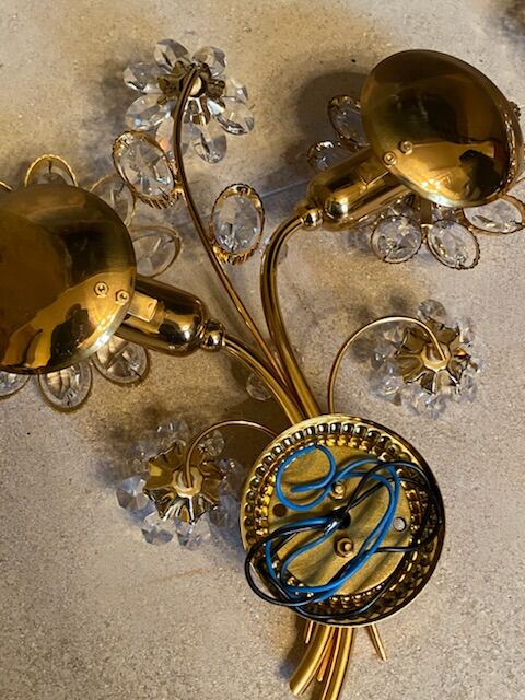 Pair of Palwa flower sconces