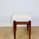 Edmund Homa stool, cream ivory white boucle seat - 2 pieces available