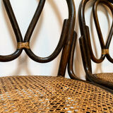Ensemble table et 4 chaises en bambou