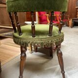 Vintage green velvet chair