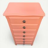 Vintage coral pink weekly planner H120