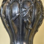 Art Nouveau pewter lamp base - faux candle