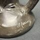 Art Nouveau pair of pewter vases signed W. Hering circa 1900