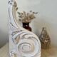 Boiserie fronton patine blanche shabby chic