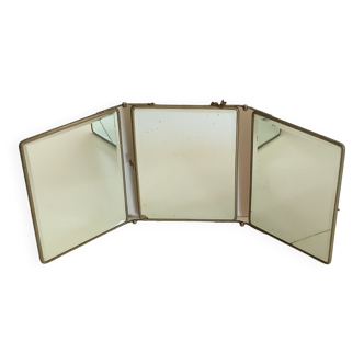 Miroir triptyque de barbier