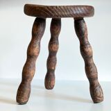 Vintage tripod wood stool