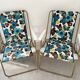 Pair of vintage Lafuma armchairs from the 60s/70s – Made in France – floral fabric