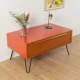 Stylish red chest of drawers from the 60s, WK Möbel