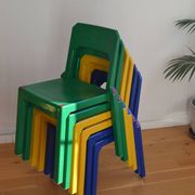 Set of 6 Altaïr chairs at Stamp by Henry Massonnet 80s era Menphis Postmodernism