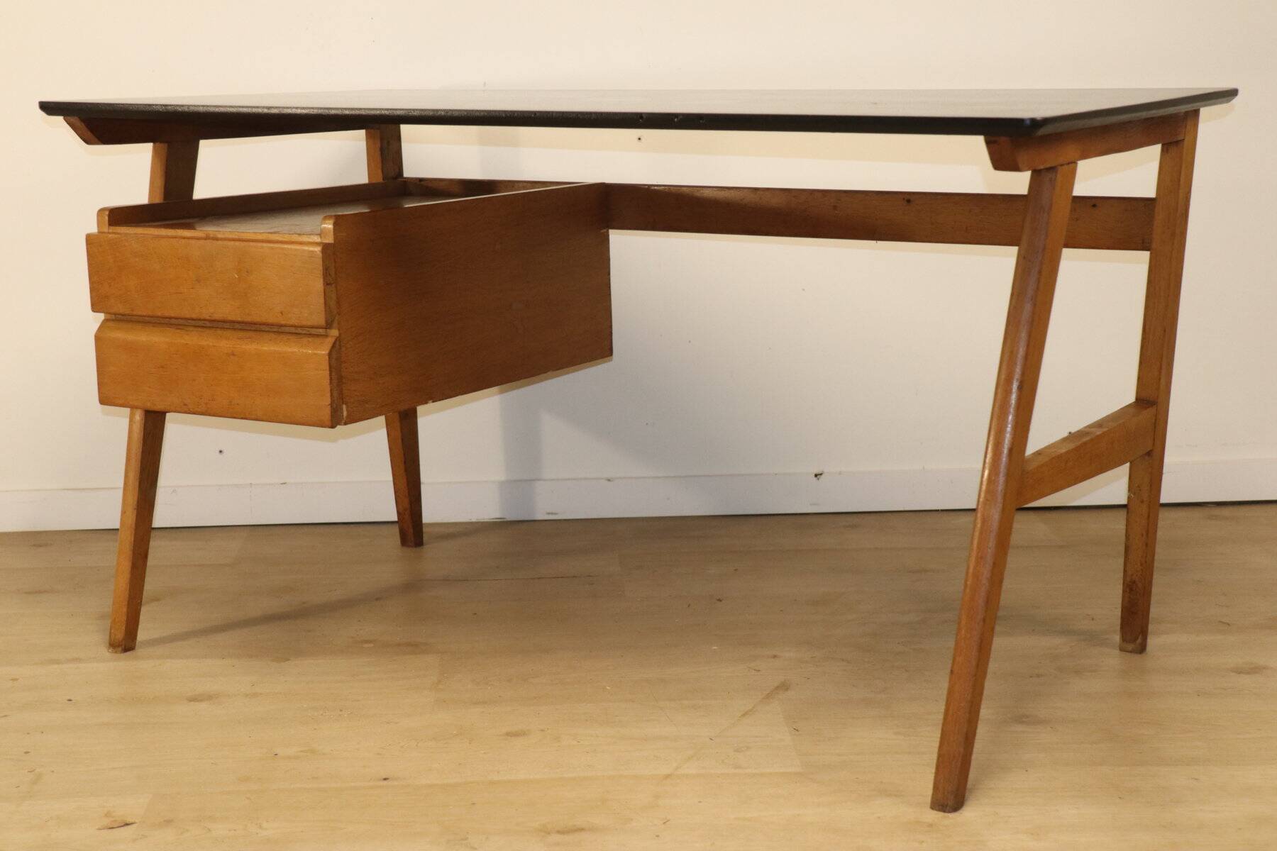 Vintage oak desk, 1950s