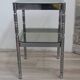 1970s metal and smoked glass side table