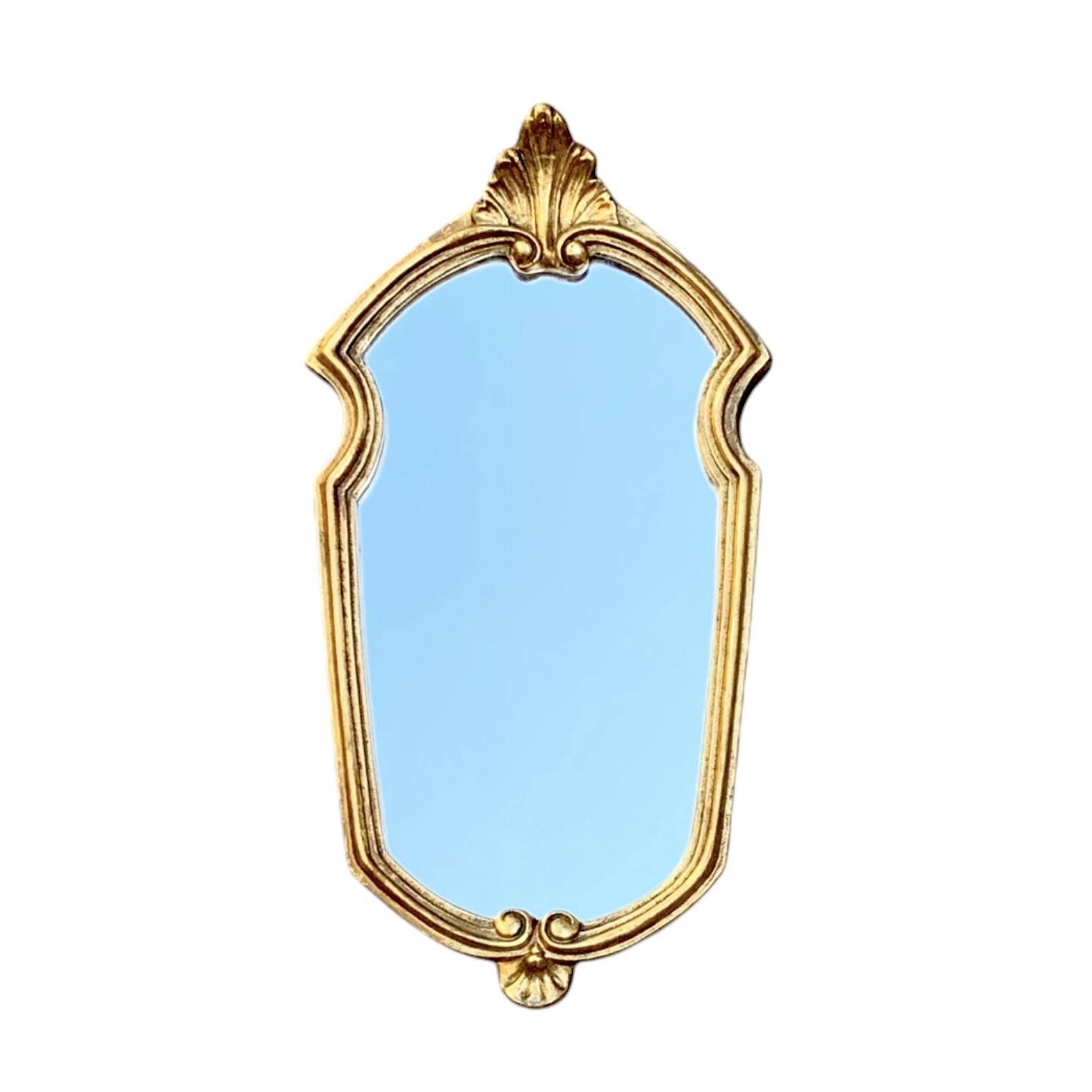 Vintage gold resin wall mirror