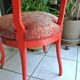 Chaise style Louis Philippe rouge