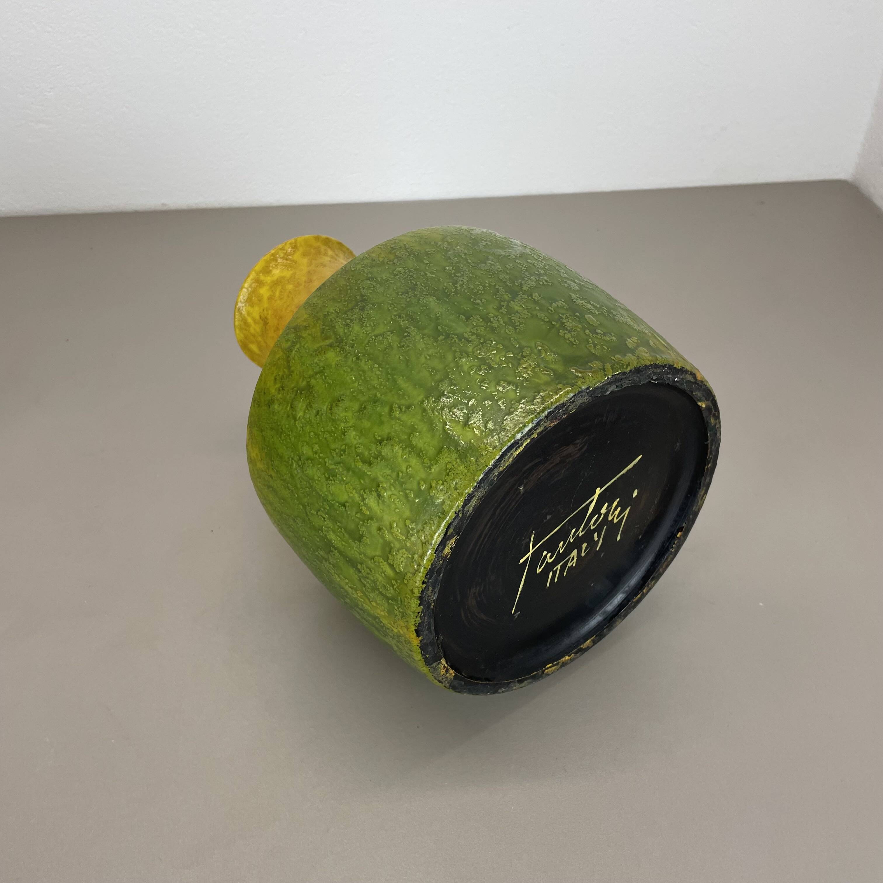 XL 4.4kg 31cm Ceramic Pottery VASE by Marcello Fantoni, ITALY, 1950s