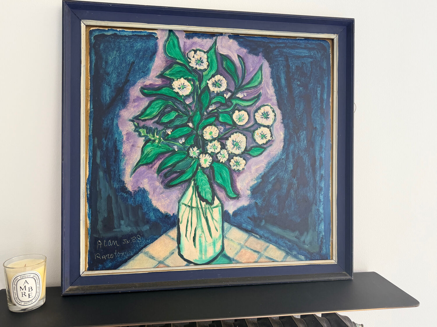 ALAN "Bouquet of Flowers" Oil on panel