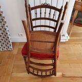 Pair of napoleon III wooden chairs