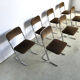 Vintage tubular chrome dining chairs, 1960s