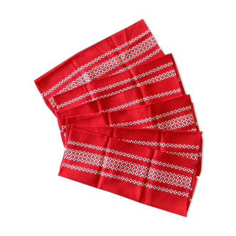 Set of six napkins in cotton / vintage linen