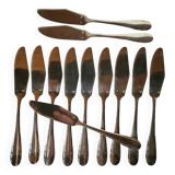 12 Argental Fish Knives Silver Metal