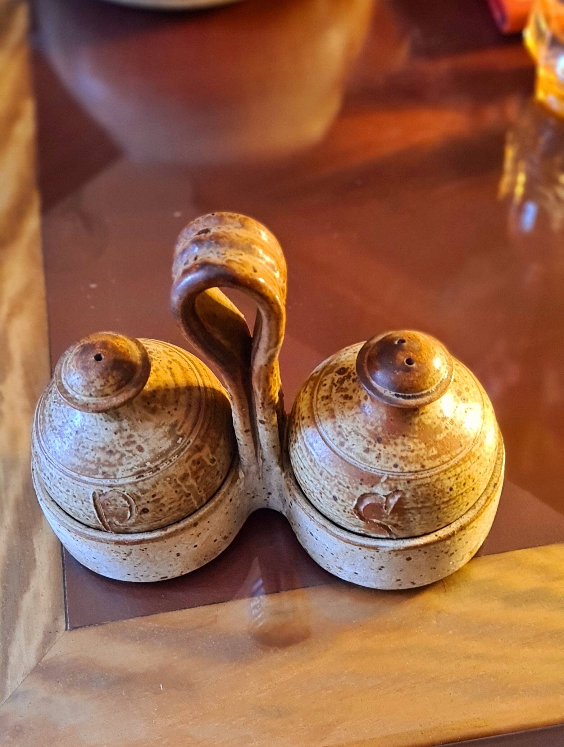 Stoneware salt and pepper shaker