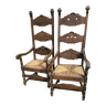 Pair of large and large armchairs from the end of the 19th century