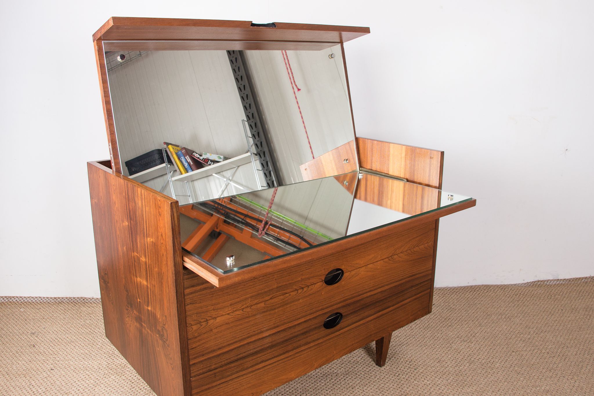 Rosewood chest of drawers designed by Paul Geoffroy published by Roche Bobois.