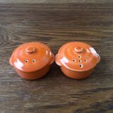 Le Creuset salt and pepper shakers
