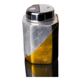 Brutalist lighter by Leopold, Bronze and aluminum, 1970, Spain