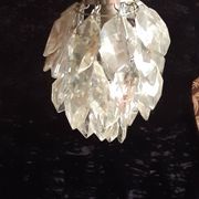 Lustre pampilles glycine / verre / cristal