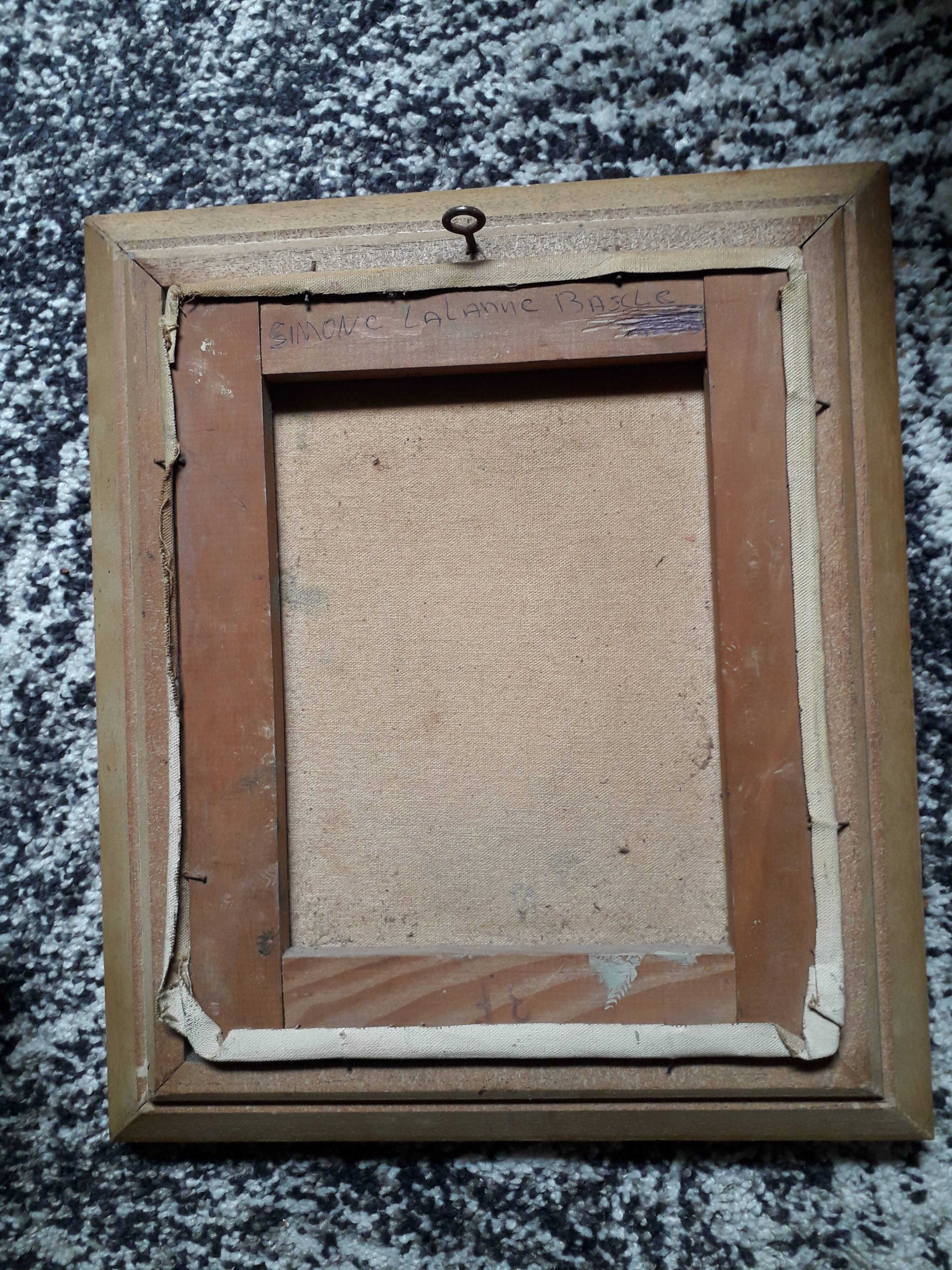 Antique oil painting by Simone Lalanne Bascle