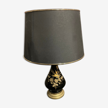 Napoleon III lamp with bird decoration