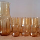 Vintage amber orangeade service