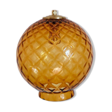 Amber glass globe suspension
