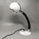1970s space age white eyeball table lamp by Reggiani, made in italy