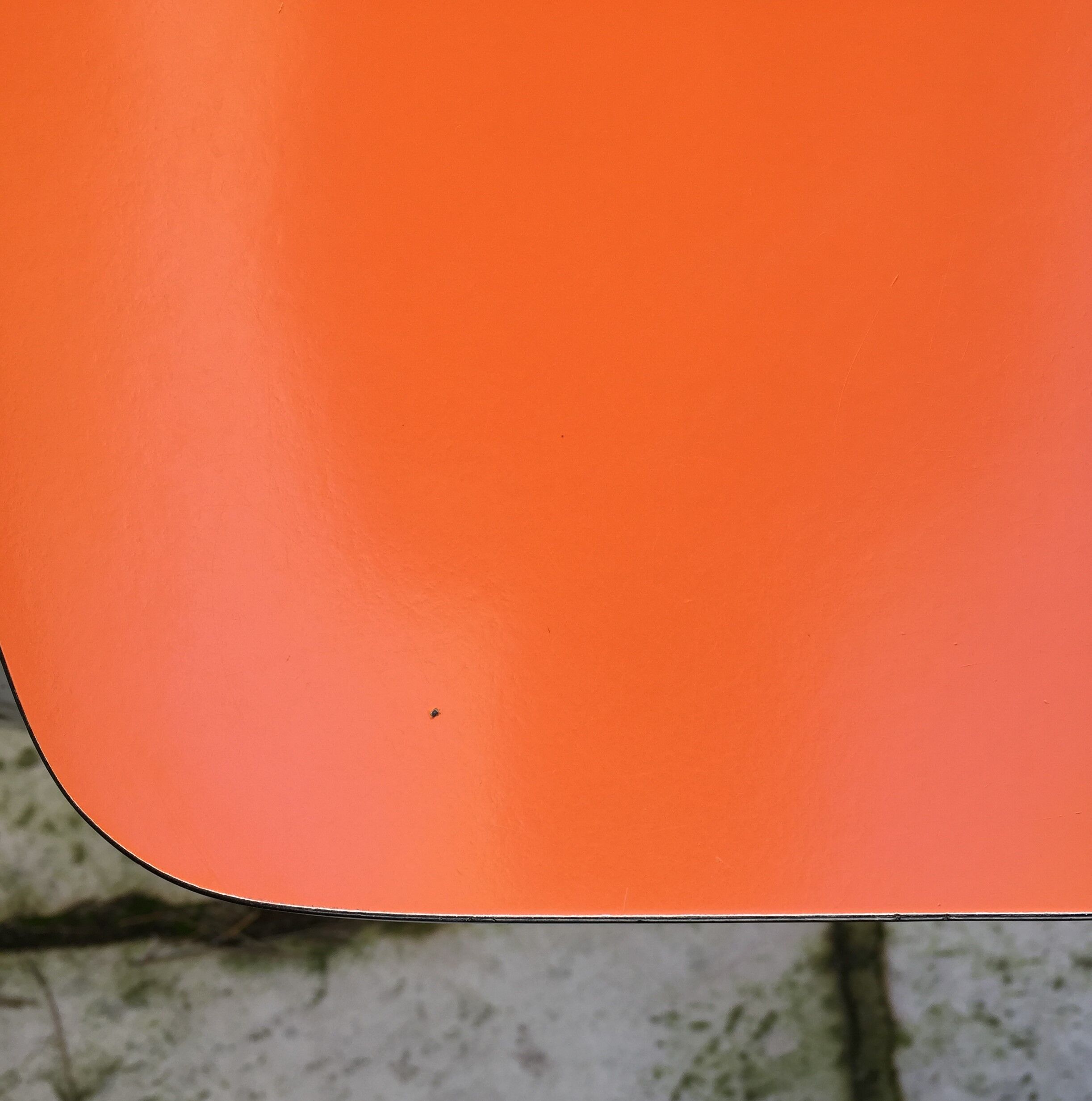 Set of 6 vintage orange formica chairs, 70s