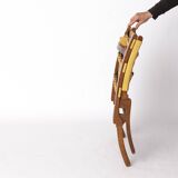 1 of 2 Børge Mogensen Folding Chair – 1950s Teak & Leather – Danish