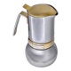 Antique Italian Stella coffee maker – size 2 – stainless steel and gold metal
