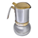 Antique Italian Stella coffee maker – size 2 – stainless steel and gold metal