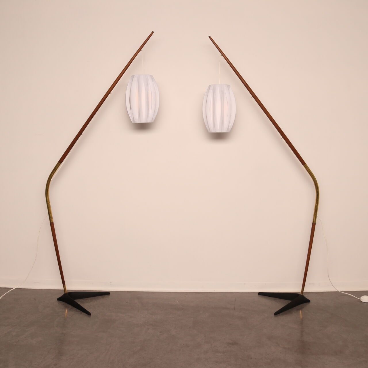 Floor lamp 'Fishing Pole' by Svend Aage Holm Sorensen - Denmark - 1950's
