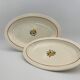 Two large oval art deco dishes in Longwy earthenware - 1930s