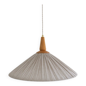 Suspension ELEONORE — 60 cm, striped olive linen and cotton