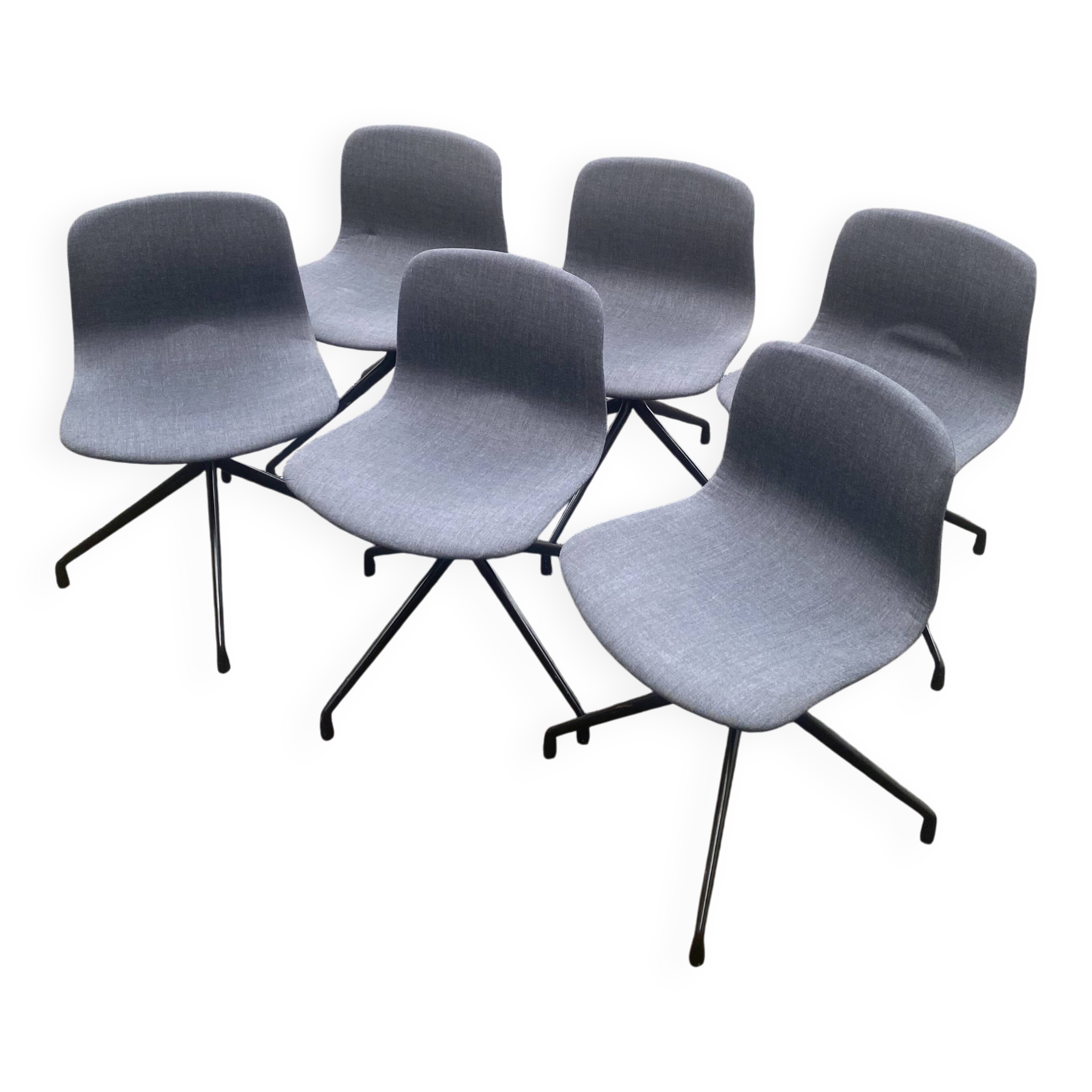 Set of 6 hay chairs, model aac 11 designed by hee welling