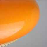 Mid-century acrylic italian orange pendant lamp