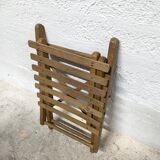 Wooden folding stool