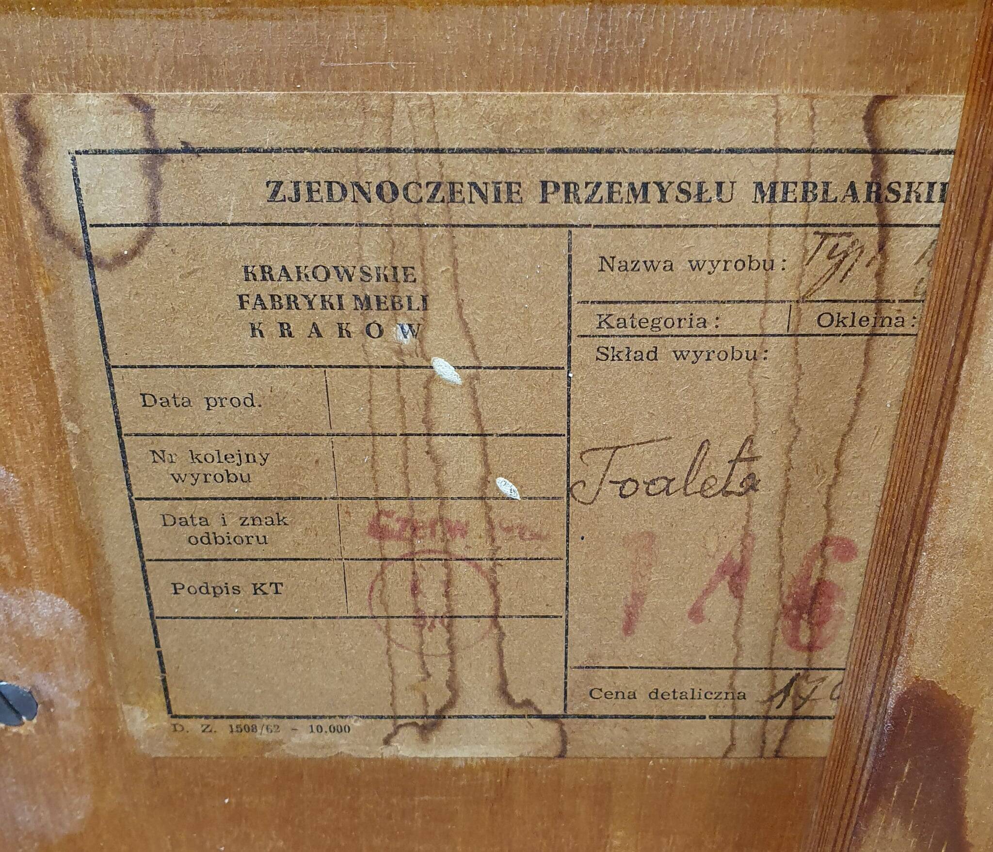 Restored Mid-Century Walnut Vanity Dressing Table by Marian Grabinski - 196