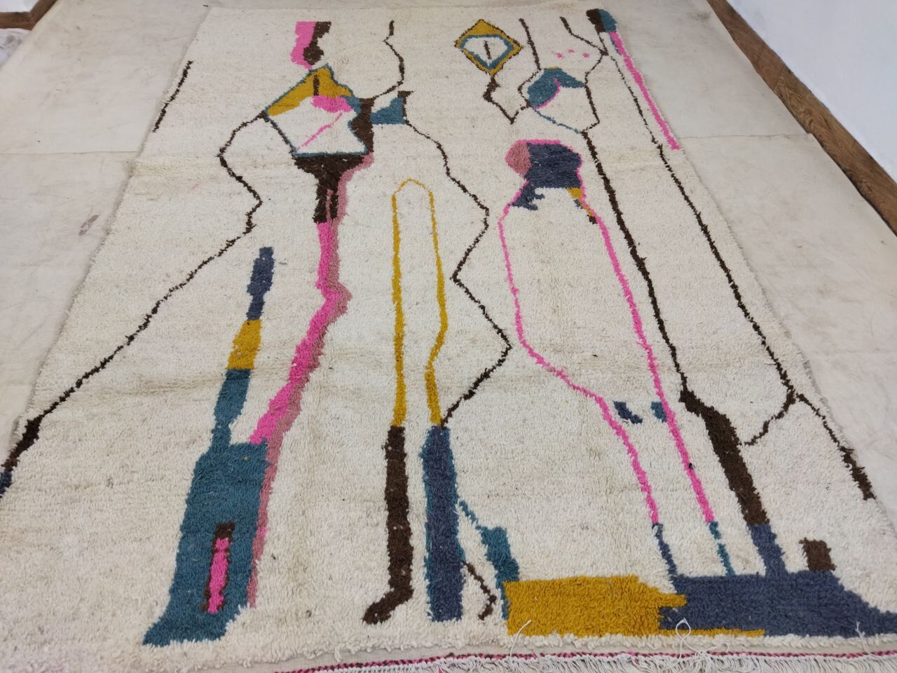 Handmade moroccan berber carpet 293 x 187 cm