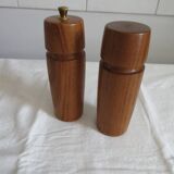 Teak salt and pepper shaker, Scandinavian style year 70s